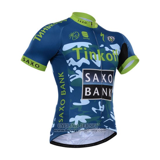 2015 Jersey Tinkoff Saxo Bank Sky Blue And Blue